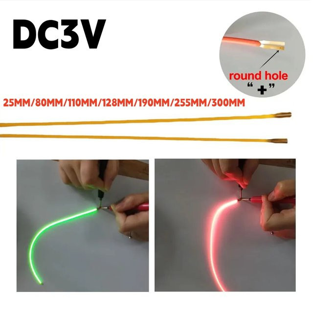 GAHADA Flexibles LED-Filament für DIY-Lampen, Multicolour (Rot), 2,5 V, CCT, zuschneidbar - Bild 1
