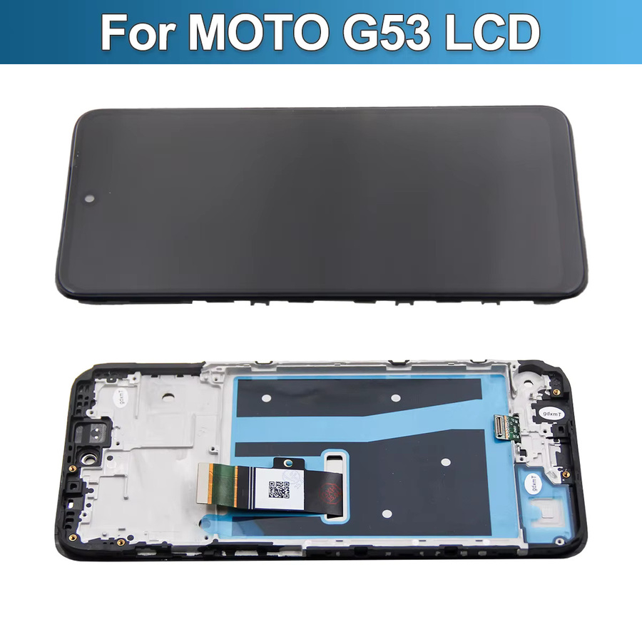 Motorola Moto G53 Ersatzdisplay mit Rahmen und Touch Sensor Digitizer in Schwarz für Modell XT2335-2, 6,5 Zoll IPS LCD - Bild 6