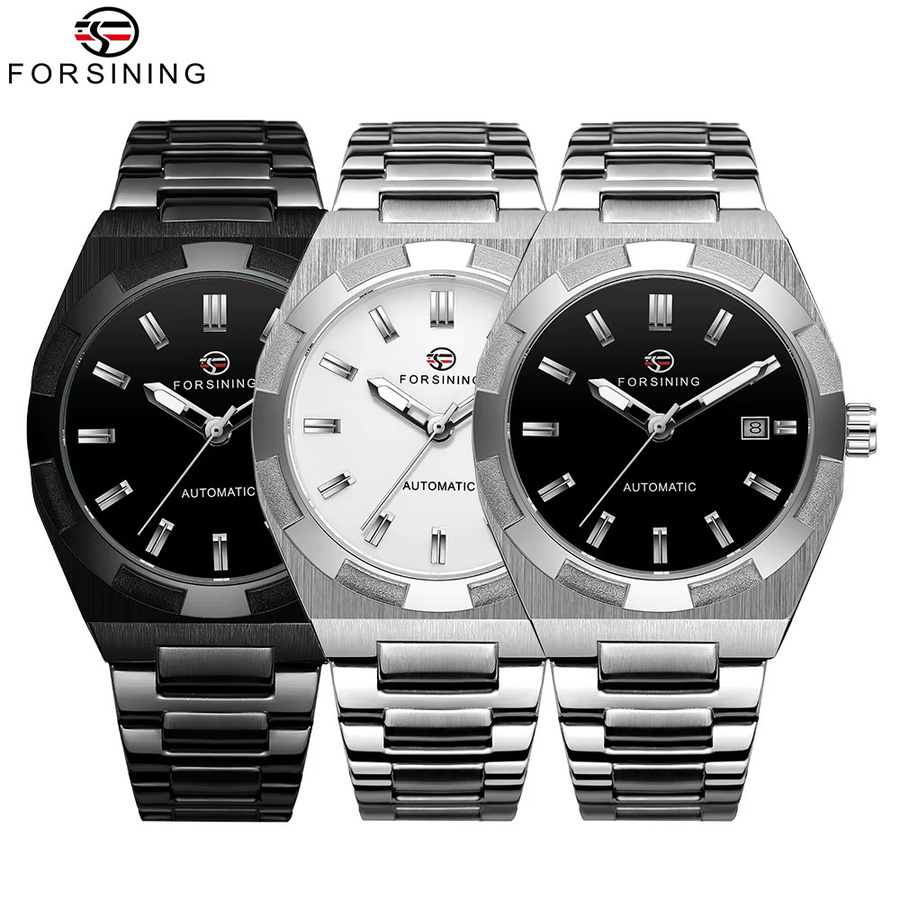 FORSINING Armbanduhr, Automatik, Edelstahl, Silber, Herren - Bild 2