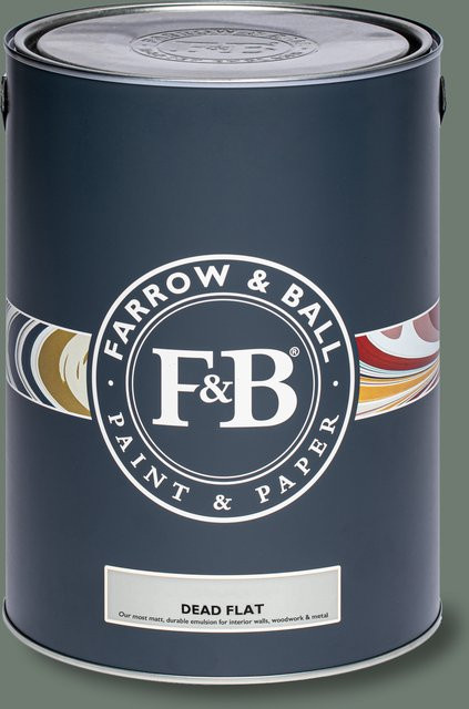 Farrow & Ball Dead Flat Wandfarbe Green Smoke 47, Wasserbasiert, 5 l - Bild 1