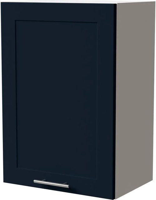 Feldmann-Wohnen Hängeschrank Oslo Küchenschrank Weiß und Indigo Matt mit Soft-Close-Türen, B/T/H: 50 x 32,5 x 72 cm - Bild 1