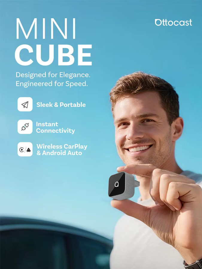 Ottocast Mini Slim Adapter für kabelloses CarPlay und Android Auto, WLAN Smart-Dongle in Schwarz oder Silber mit USB-A und USB-C Anschluss - Bild 7