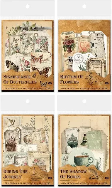CBTstationery American Vintage Sticker Pack mit 40 Stück für Dekorations-Collagen, Mountain Wild Old Dreams, Mehrfarbig, 18,1 x 11,7 cm - Bild 1