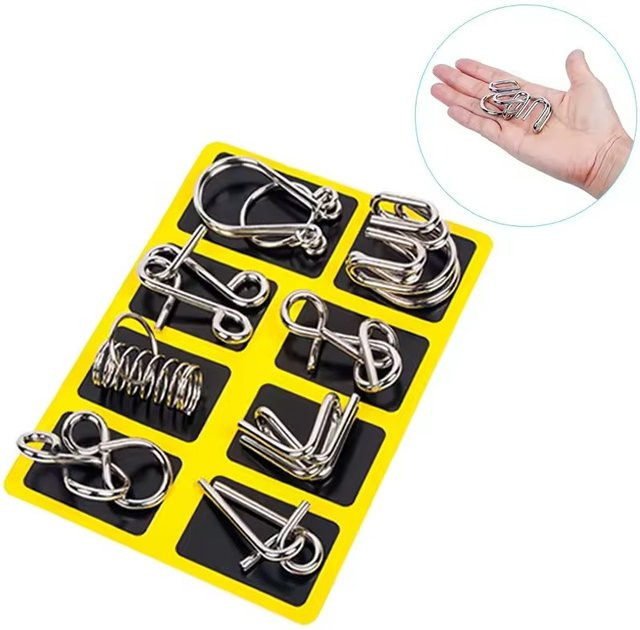 TOBEFU Montessori Puzzle Draht Metall 8-teiliges Set - Bild 1