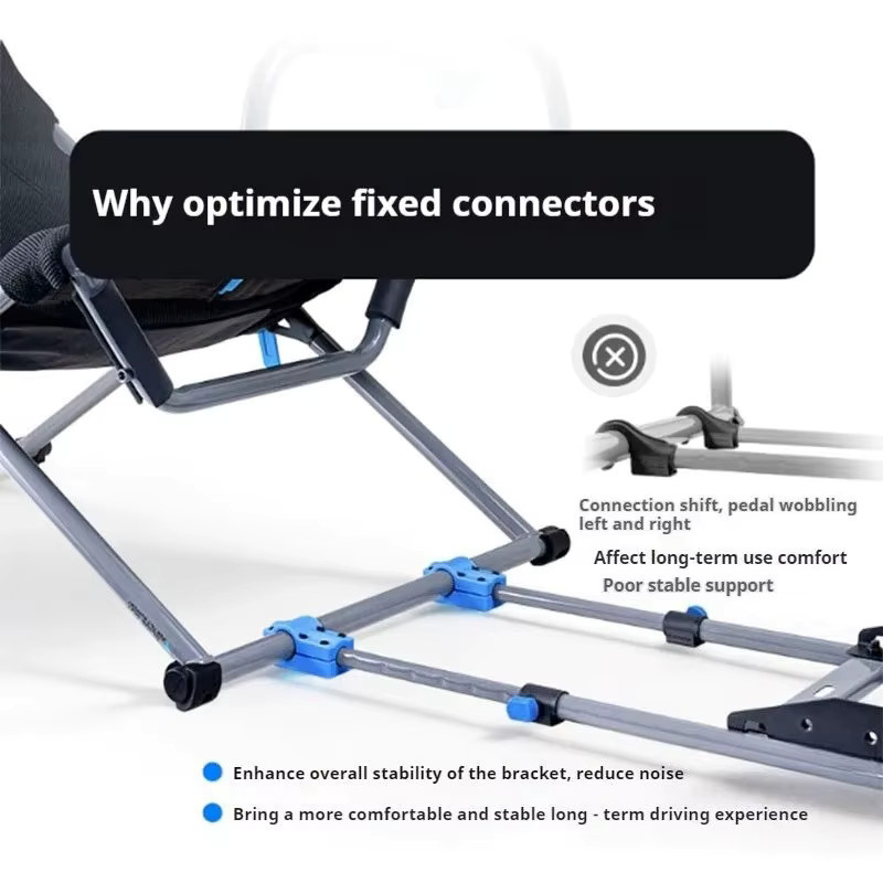 Playseat Sim-Racing-Pedal-Upgrade- und Verstärkungskit mit fester Verbindung für Challenger X Edition Sitze in Blau - Bild 2