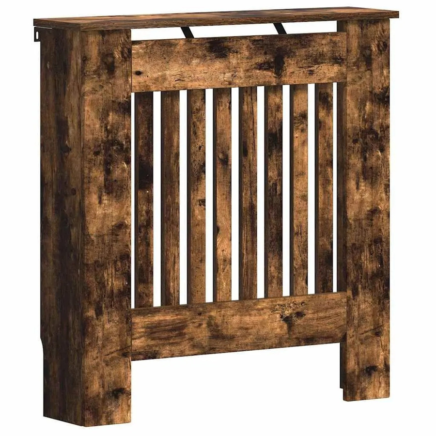 vidaXL Heizkörperabdeckung aus Holz in Geräucherte Eiche mit vertikalem Latten-Design, B/T/H: 78 x 19 x 81,5 cm - Bild 2