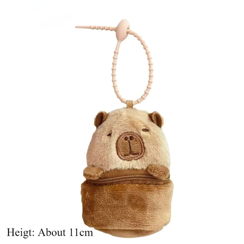 Cartoon Capybara Geldbörse Headset Tasche Anhänger, Plüsch Puppe, 1-20 Stück - Bild 4