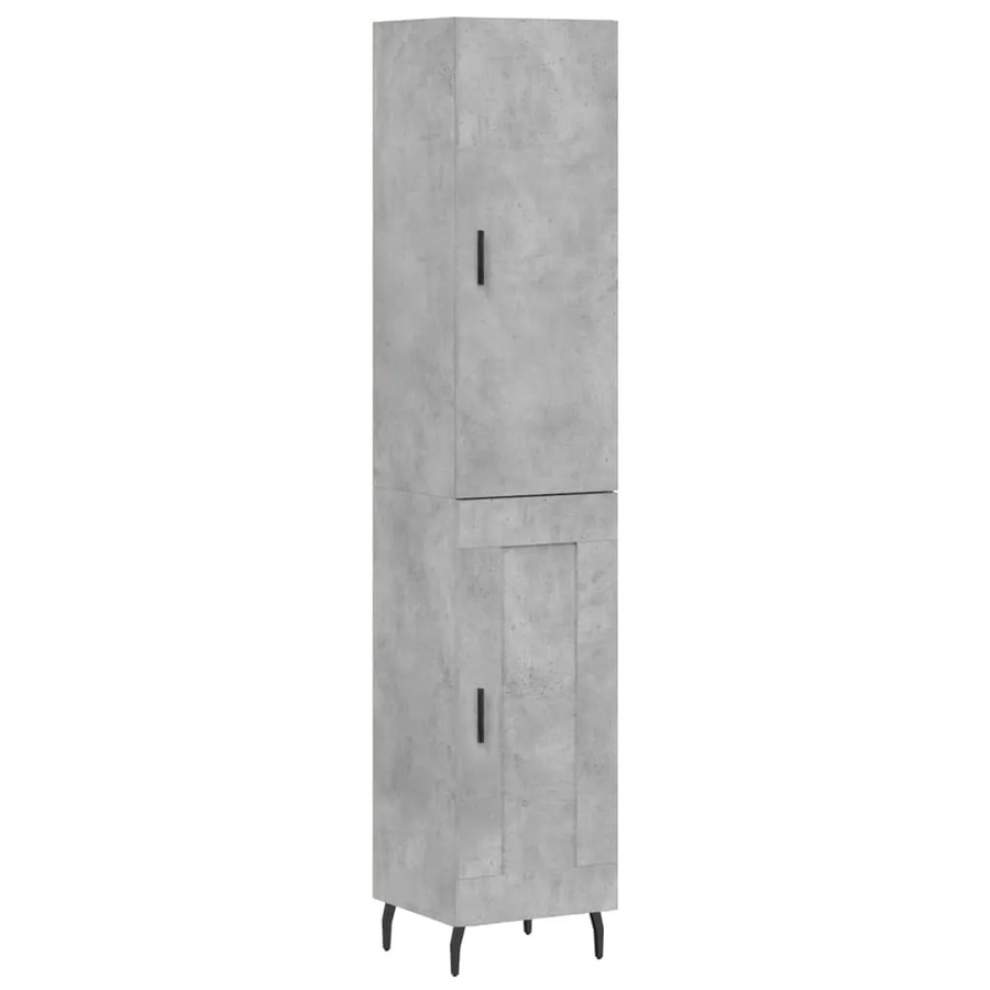 vidaXL Highboard in Betongrau im Industrial-Design, B/T/H: 34,5 x 34 x 180 cm - Bild 2