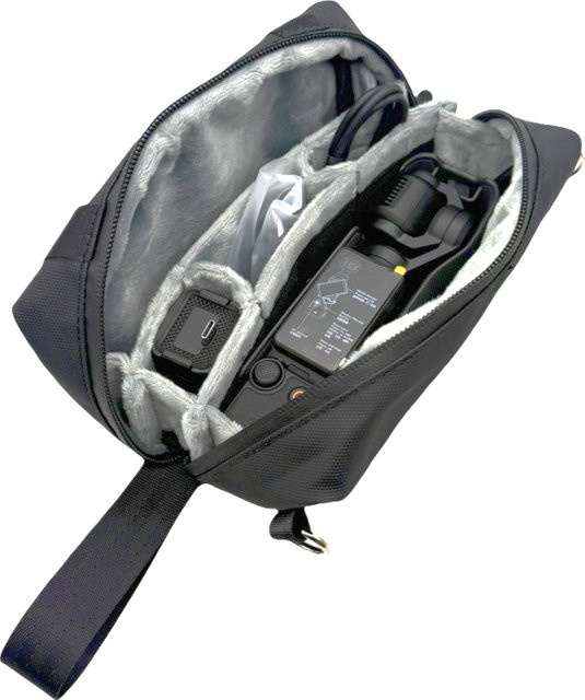DJI Umhängetasche für OSMO Pocket 3, wasserdichte Nylon-Handtasche mit weichem Baumwollfutter in Schwarz - Bild 1