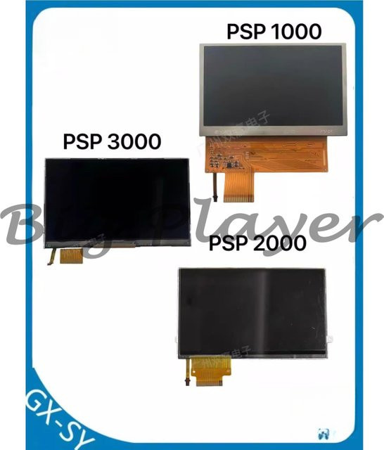 Original LCD-Ersatzbildschirm für PSP 1000, 2000 und 3000 in Schwarz für deine Retro-Reparatur - Bild 1