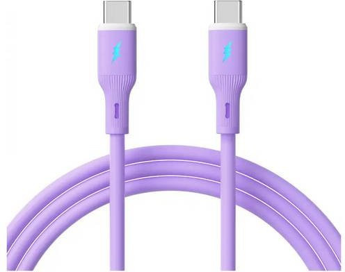 Akyga USB-C auf USB-C Kabel in Violett, Länge: 1 m, AK-USB-70 - Bild 1