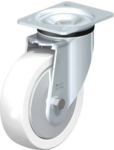 Blickle Lenkrolle LK-SPO 175K-FA in Weiß mit Stahlgehäuse, Rad-Durchmesser: 175 mm, Tragfähigkeit: 600 kg - Bild 1