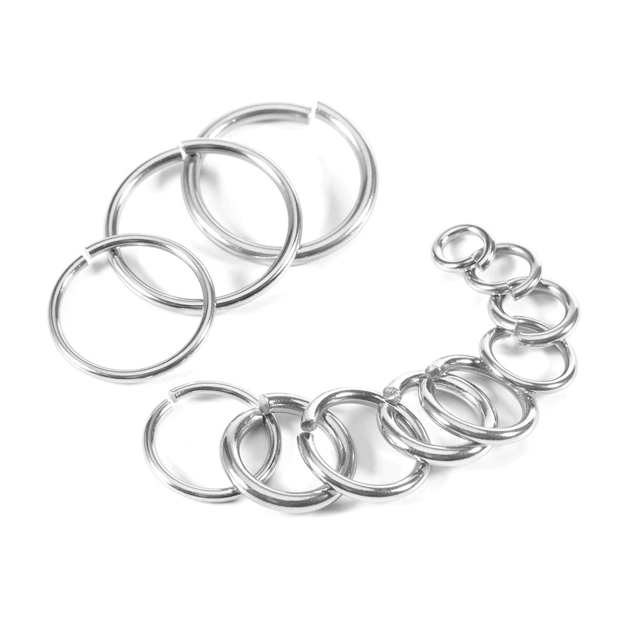 Xinyao Spaltringe Edelstahl, Silber, Unisex - Bild 2