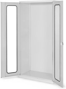 Kappes Systemschrank Leergehäuse Serie 500 mit Sichtfenstertüren aus Stahlblech, Grau RAL 7035, B/T/H: 100 x 50 x 195 cm - Bild 1