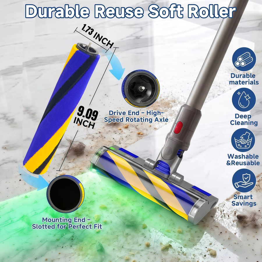 Laser Slim Fluffy Bürstenersatz für Dyson V12 Slim V15 V15s Detect Gen5 und Outsize Serie in Multicolour - Bild 4