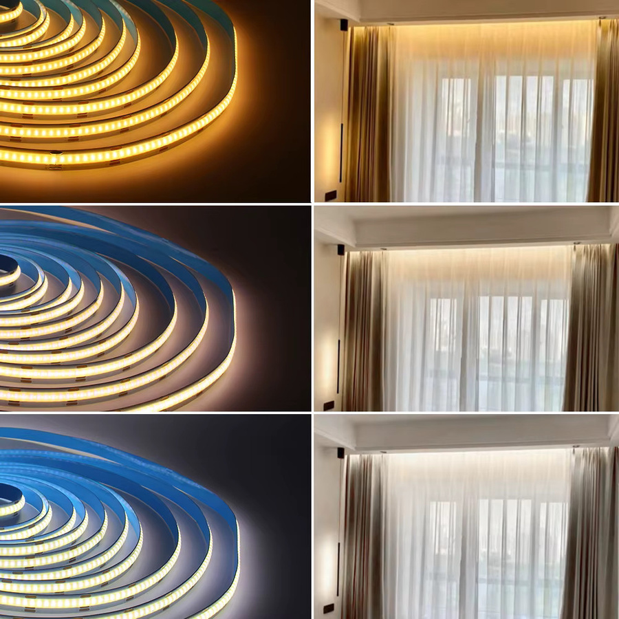 MJJCLED COB CCT LED-Lichtleiste, dimmbar, 608 LEDs, FCOB 10 mm, Ra90, Farbtemperatur 2700 K bis 6500 K, lineare Bandleuchte - Bild 3
