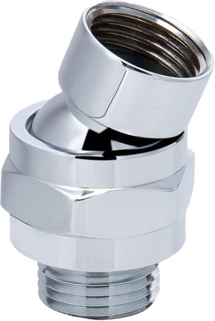 Verstellbarer Duschkopf Schwenkadapter mit Kugelgelenk aus Messing in Grau - Bild 1