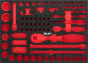 VIGOR Weichschaum-Einlage rot V5103-L B/T/H: 39,3 x 28,2 x 3,5 cm - Bild 1