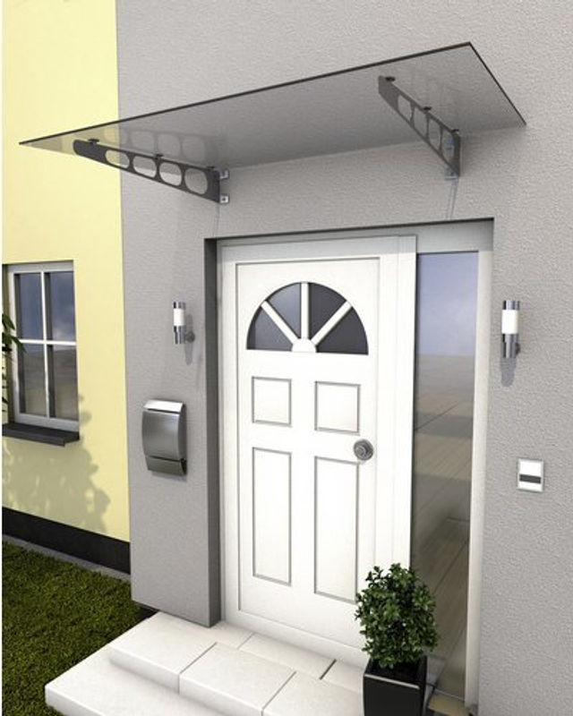 Gutta HD/LT 160 Edelstahlvordach aus VSG Glas in transparent - Bild 2