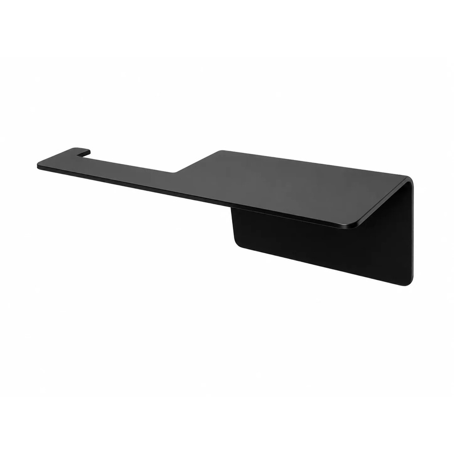 Radius Design WC-Rollenhalter mit Ablage und Ersatzrollenhalter aus Aluminium in Schwarz, B/T/H: 89,0 x 85,0 x 1,0 cm (adhesive) - Bild 2