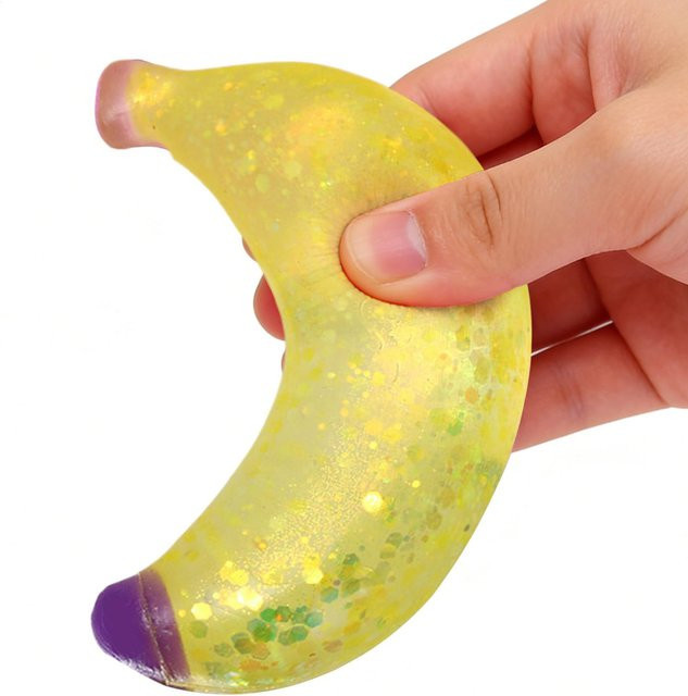 BC Pet Supplies Glitzer Banane Squishy, gelb - Bild 1