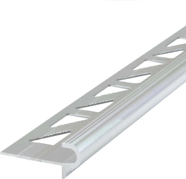 Dalsys Treppenkantenprofil aus eloxiertem Aluminium in Silber als Kantenschutz für Fliesen - Bild 1