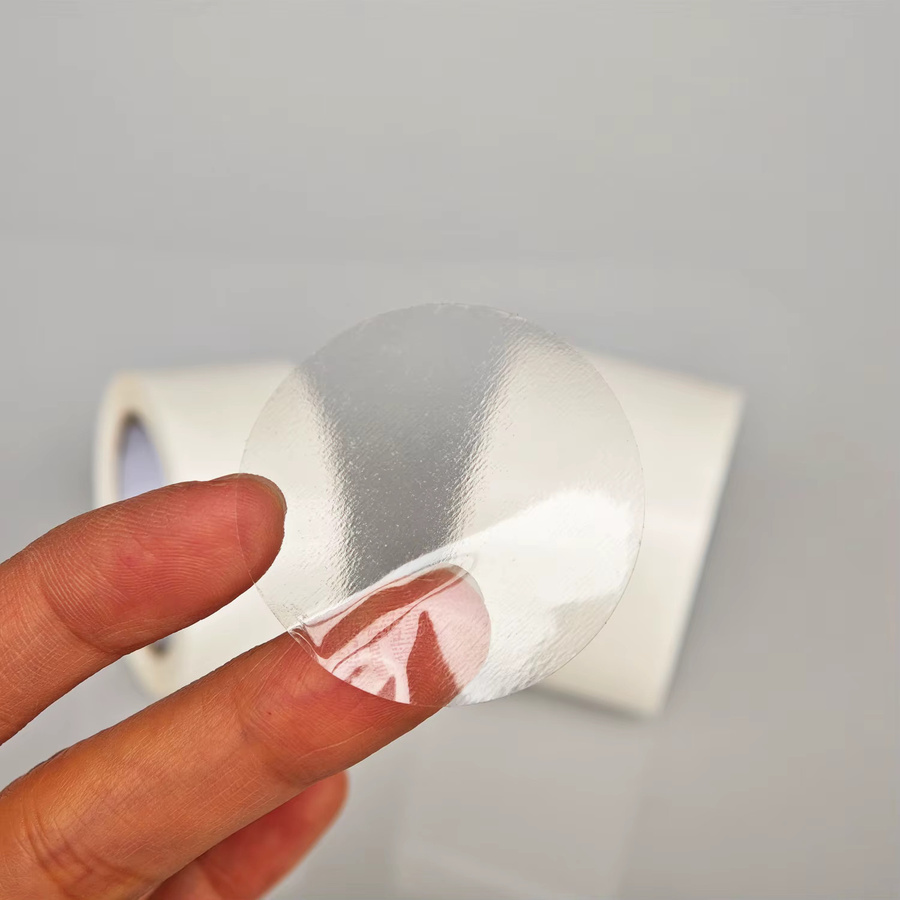 500 Stück transparente Kreisaufkleber aus Papier zum Verschließen von Paketen, Umschlägen und Boxen - Bild 2