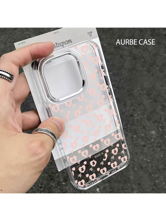 Aurbe Handyhülle für iPhone 17 16 15 14 13 12 11 Pro Max und 16E mit silbernem Linsenrahmen in Transparenter Optik - Bild 3