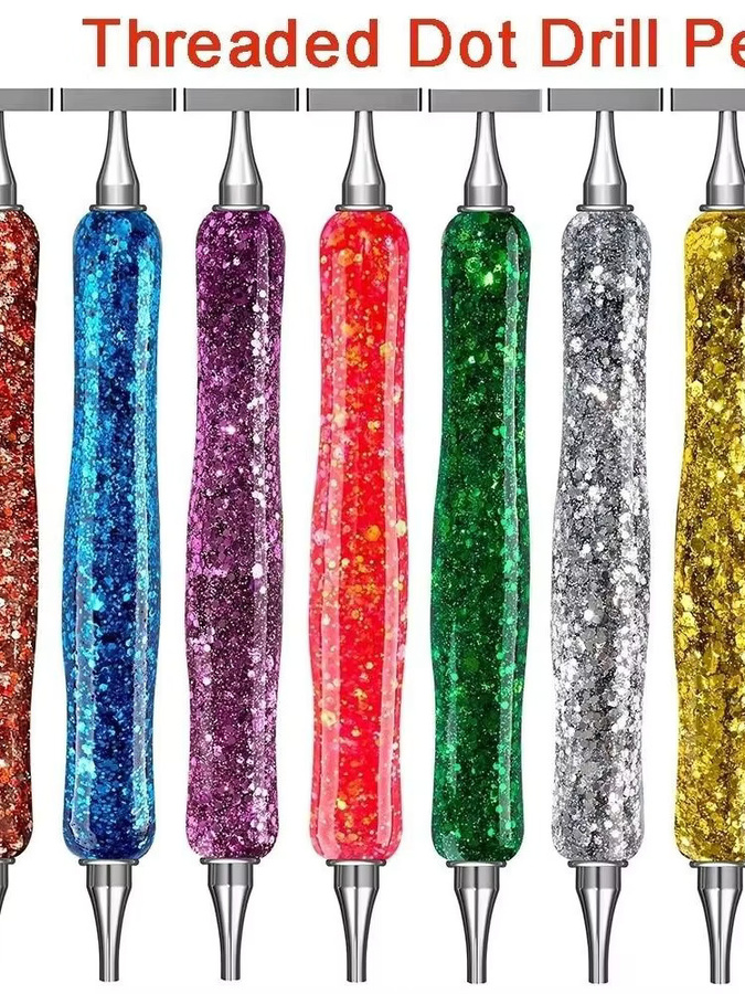 Ersatz-Stiftköpfe aus Metall für Diamant-Malstifte mit Schraubgewinde für Stickerei und DIY-Handwerk - Bild 2