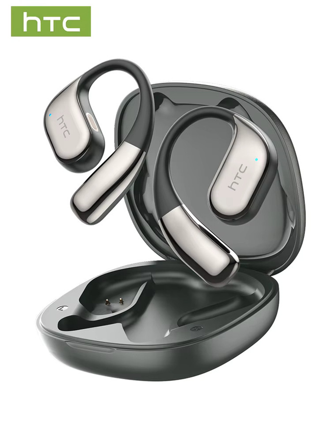 HTC NE39 AI-Übersetzungs-Ohrhörer Kabellose Bluetooth TWS Open-Ear-Kopfhörer mit Mikrofon für HD-Anrufe in Silber - Bild 7