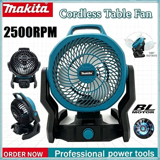 Makita Akku-Tischventilator 20 V mit verstellbarem Kopf und 3 Geschwindigkeitsstufen - Bild 1
