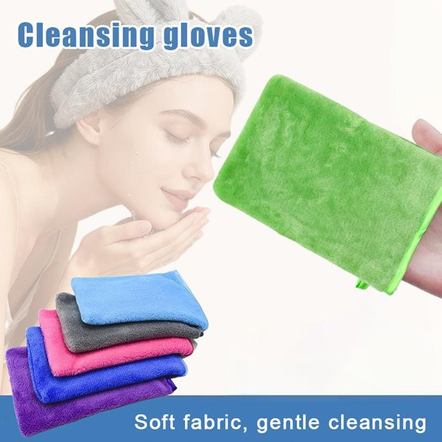 Gege bear Make-up-Entferner-Handschuhe aus Mikrofaser, Unisex, Gesicht - Bild 1