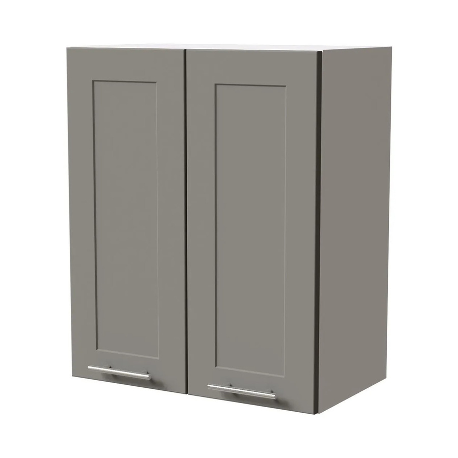 Feldmann-Wohnen Hängeschrank Oslo Küchenschrank mit Soft-Close-Türen in Weiß und Staubgrau Matt, B/T/H: 60 x 32,5 x 72 cm - Bild 2