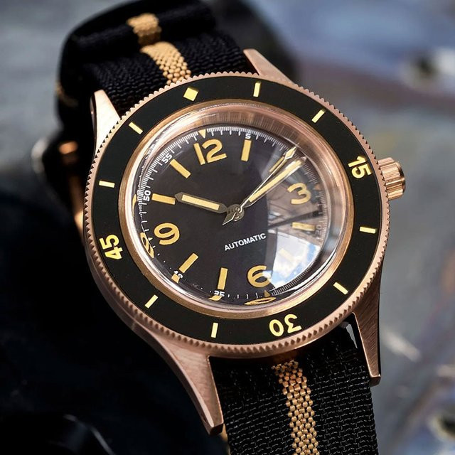 Tandorio Herren Armbanduhr, Automatik, Bronze, Saphirglas, 20 ATM - Bild 1