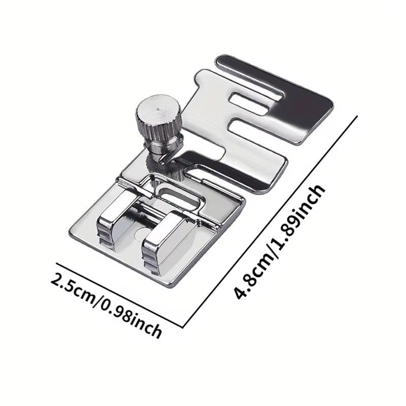 5 Stück Snap-On Elastikband-Nähfüße aus Metall in Silber für präzises Rollsaum-Nähen, Breite: 25 mm - Bild 4