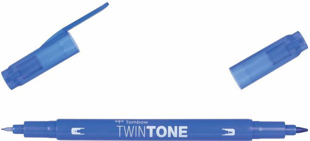 Tombow TwinTone Fasermaler Ink in French Blue mit feiner Spitze - Bild 1