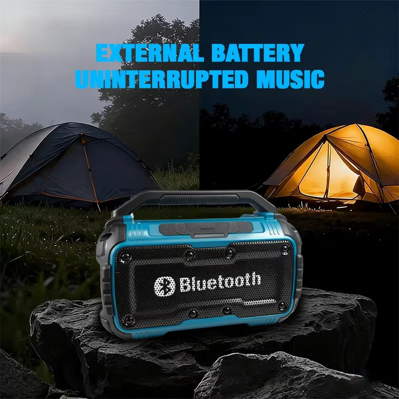 Makita Tragbarer Bluetooth Lautsprecher Outdoor Wasserdicht Stereo Surround Blau - Bild 2
