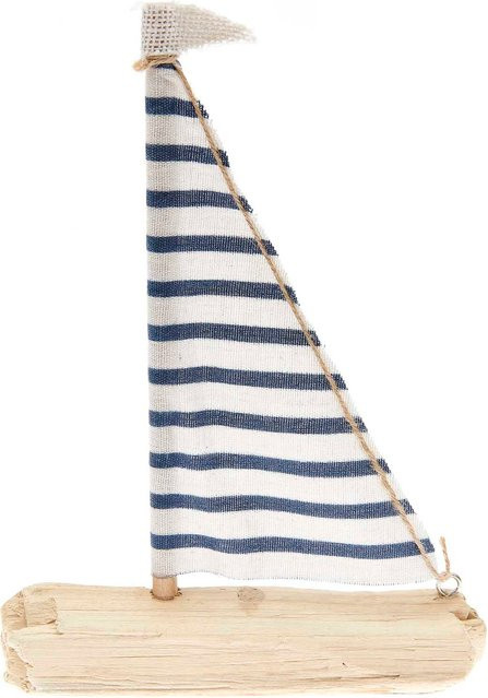 Rico Design Segelboot aus Holz in Blau-Weiß, B/T/H: 20 x 5 x 30 cm - Bild 1