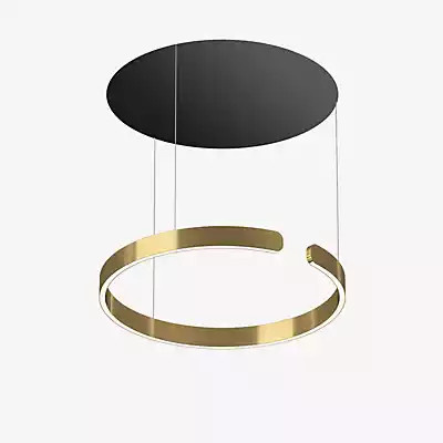 Occhio Mito Sospeso 60 Variabel Up Pendelleuchte LED mit Kopf in Bronze und schwarzem Baldachin, Farbtemperatur 2.200-3.500 K x-tra warm - Bild 1