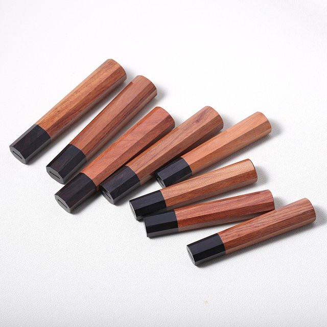 YIZEMA Kochmessergriff aus natürlichem Holz im japanischen Stil, achteckig, braun - Bild 1