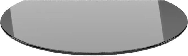 ECOfoxx Funkenschutzplatte aus Glas mit Kreisabschnitt, Schwarz, Breite: 120 cm, Tiefe: 105 cm - Bild 1