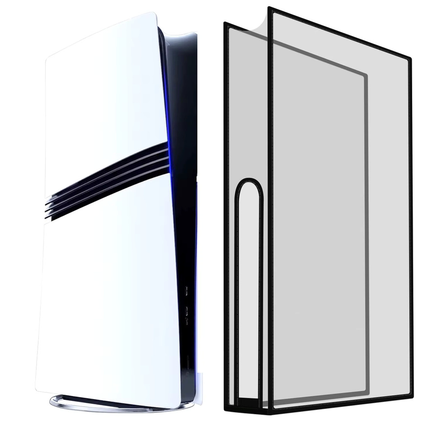 Transparente Staubschutzhülle für Sony PlayStation 5 Pro (PS5 Pro) Digital Edition und Disc Edition, kratzfest und staubdicht, vertikale Position - Bild 5