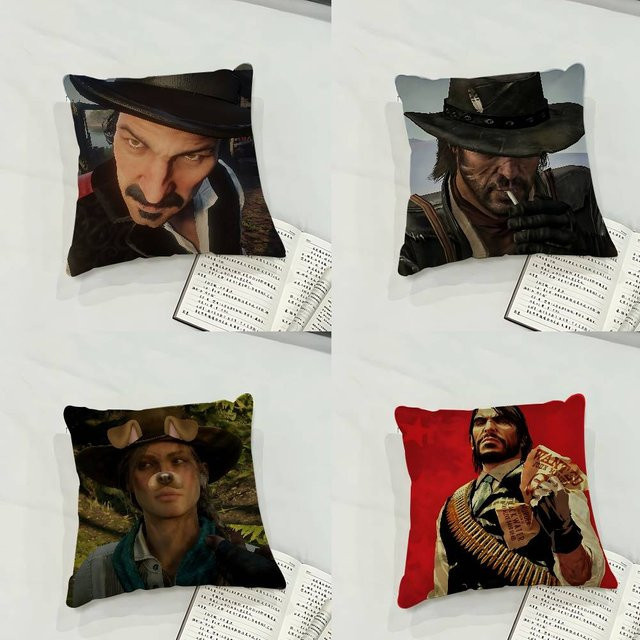 Red Dead Redemption 2 Kissenbezug von 52TOYS, quadratisch, Mehrfarbig, Breite: 40 cm, Höhe: 40 cm, Tiefe: 40 cm - Bild 1