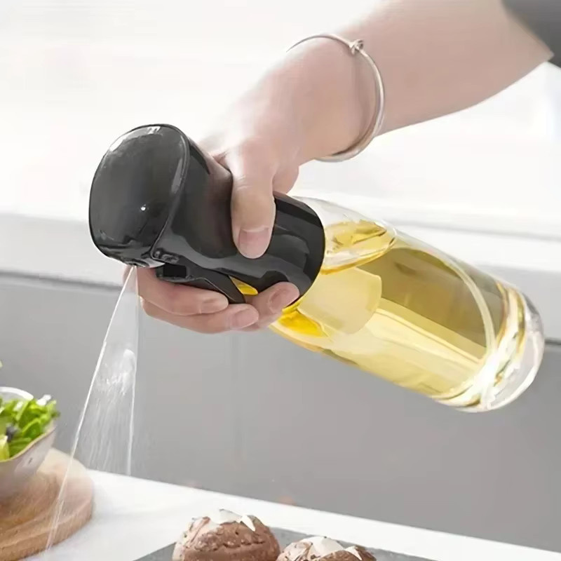 WIKHOSTAR Olivenöl-Sprühgerät aus Glas, transparente Öl-Sprühflasche für Essig und Backöl, 200 ml / 300 ml / 500 ml - Bild 3