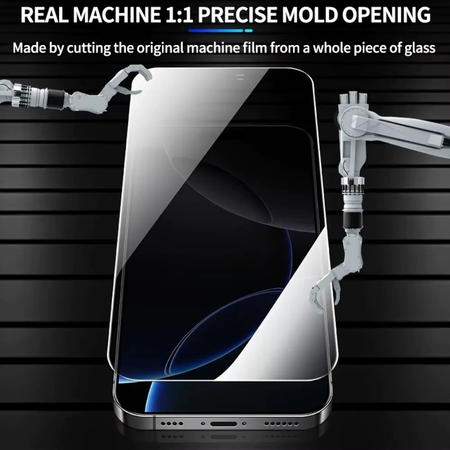 4er-Set Anti-Spionage-Displayschutzfolie für iPhone 17 16 15 14 13 12 11 Pro Max Plus inklusive 4 Stück HD-Kameraobjektivglas - Bild 4