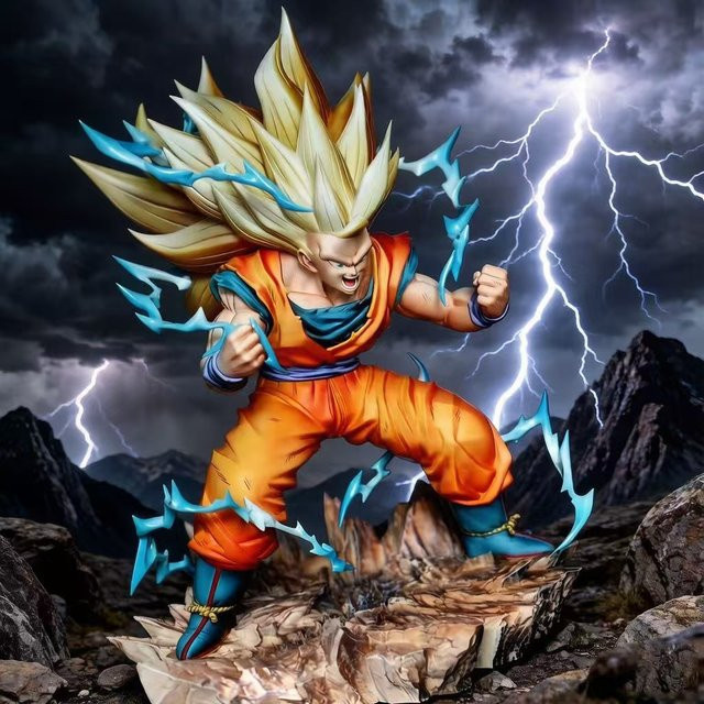 Bandai Dragon Ball Z Ssj3 Goku Figur, Actionfiguren, Kunststoff, Bunt / Mehrfarbig - Bild 1