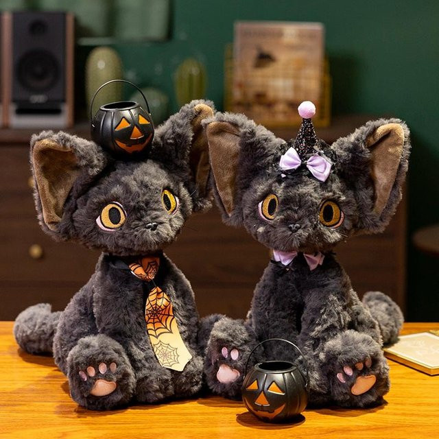 Yiran toy Devon Katze Plüschtier, Schwarz, Bunt / Mehrfarbig - Bild 1
