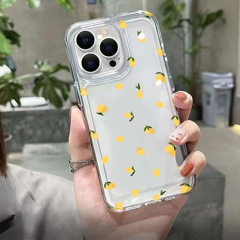 Transparente Samsung Handyhülle mit gelbem Zitronenmuster für Galaxy S26 S25 Ultra S24 S23 FE S22 S21 Plus S20 A73 5G A72 A71 - Bild 5