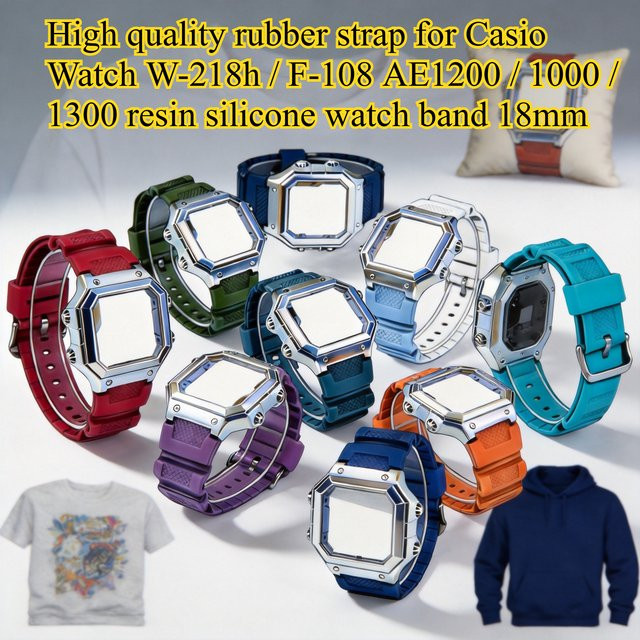 MBOL Uhrenarmband Kautschuk, Silber, 18 mm, Unisex - Bild 1