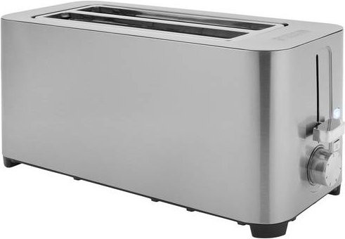 Princess 142402 Doppel-Langschlitztoaster mit Brötchenaufsatz aus Edelstahl in Silber - Bild 1